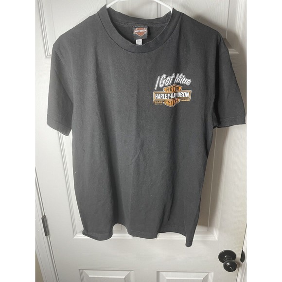 THE HARLEY-DAVIDSON SHOP I GOT MINE NORTH MYRTLE BEACH SC BLACK T-SHIRT MEDIUM - Picture 3 of 5